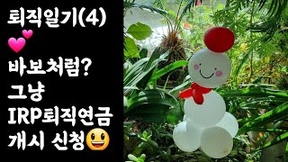 퇴직일기(4) 바보처럼 그냥 IRP퇴직연금 개시신청 