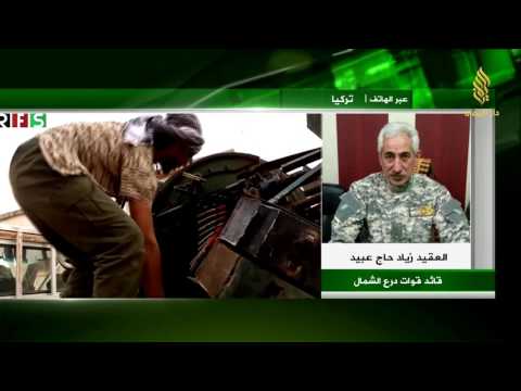 لقاء تلفزيوني مع  العقيد زياد حاج عبيد للحديث عن مجريات معركة درع الفرات
