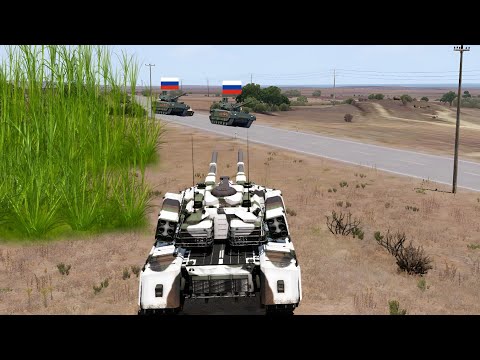 Giant Ukrainian tanks launched a brutal attack on a Russian troop convoy