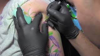 Full color morning glory tattoo by   Jesus Sanchez Wylde Sydes Tattoo