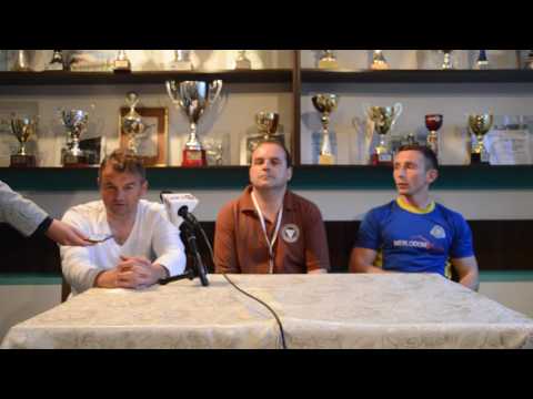 Konferencja prasowa po meczu Garbarnia Kraków - Poprad Muszyna, 25.05.2016