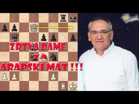 "Besmrtna partija" GM Todorovića | Žrtva dame za ARAPSKI MAT |