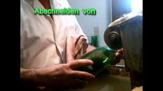 preview picture of video 'Weinflaschen-Glasflaschen  durchtrennen   Bottles cutting'