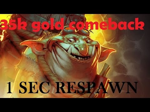 1 SEC RESPAWN 35k Gold Comeback Techies Army vs Megacreeps Epic game by Miracle