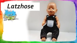 Latzhose nähen für Anfänger !!! 42cm Puppe