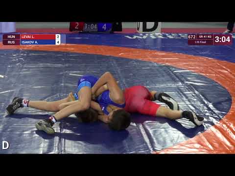 1/8 GR - 41 kg: L. LEVAI (HUN) v. A. ISAKOV (RUS)