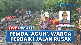 Kesal Jalan Tak Kunjung Diperbaiki, Warga Ranamese Swadaya Benahi Akses Utama di Manggarai Timur
