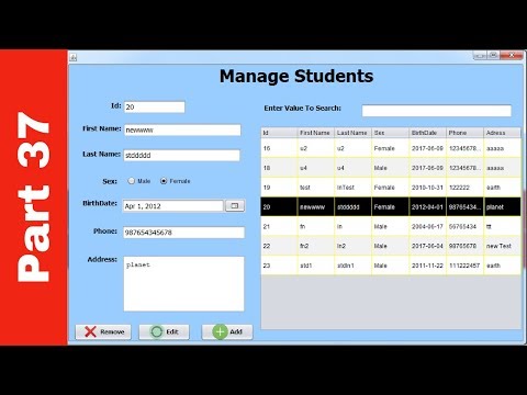 Java Student Information System Project In Java Using Netbeans With Source Code Part 37