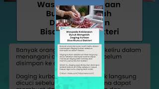 Tips Menyimpan Daging Kurban Iduladha agar Tahan Lama dan Bebas dari Pertumbuhan Bakteri