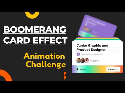 SwiftUI Boomerang Card Effect - Animation Challenge - Xcode 14 - SwiftUI Tutorials