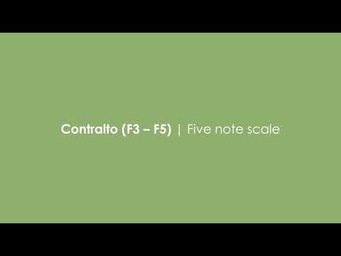 Contralto | Five note scale (vocal warm up)