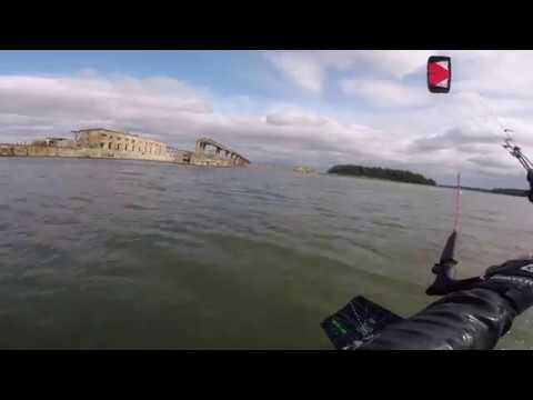 Surfing in soviet tune Hara naval harbor