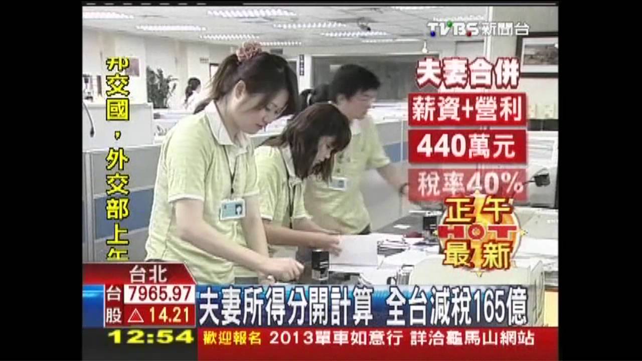 夫妻所得分開計算 全台減稅165億