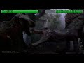 T Rex Vs Spinosaurus With Healthbars