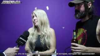 Gazelle Amber Valentine and Edgar Livengood of JUCIFER interview Moscow, Russia, 2013