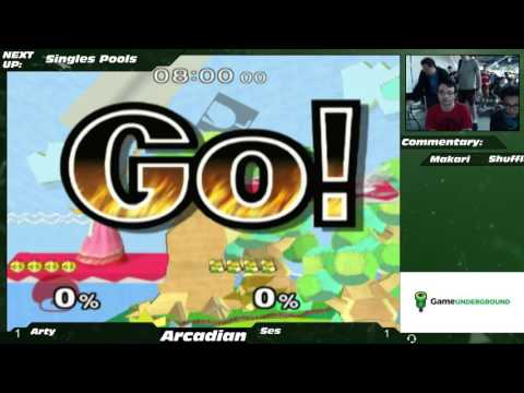 NE Melee Arcadian 2 WQF - Arty (Peach) vs. Ses (Fox)