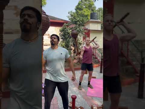 Hanuman Gada swings 12kg, 7.5kg, and 5kg with Jaiveerraj Singh Gohil. Purchase: www.ybfs.in