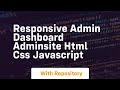 Responsive Admin Dashboard Adminsite Html Css Javascript