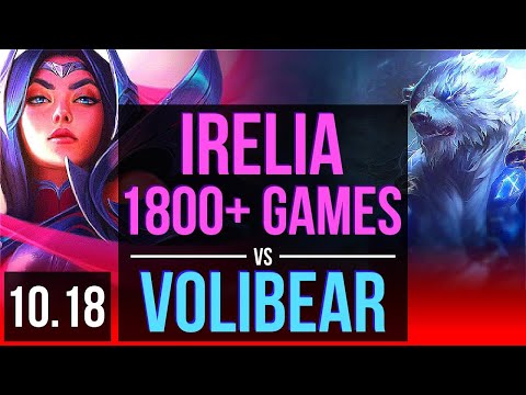 IRELIA vs VOLIBEAR (TOP) | 2.8M mastery points, 5 early solo kills, KDA 12/0/0 | BR Diamond | v10.18