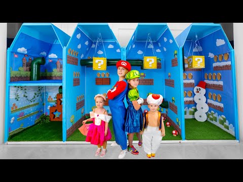 Five Kids Super Mario Bros Adventure - Princess Rescue