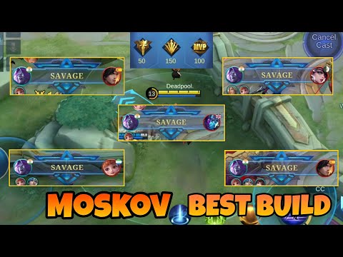 5 Savage in 1 Match | Moskov Best Build | Mobile Legends