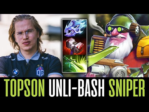 Topson SNIPER -- CRAZY UNLIMITED BASH BUILD DOTA 2