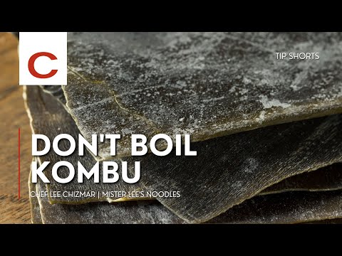 Don't Boil Kombu | Chef Lee Chizmar | Tips #shorts