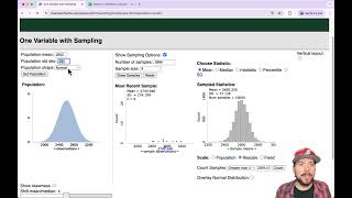 Simulated Inference of a Quantitative Variable with Rossman/Chance Applets