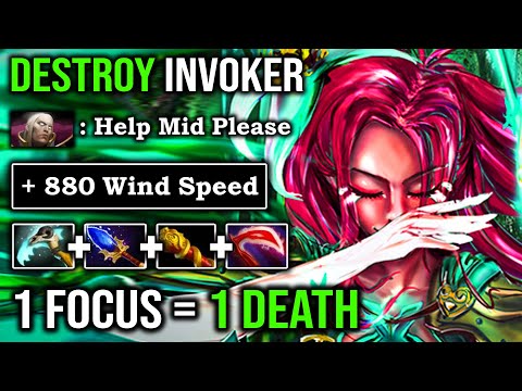 TRULY WIND SPEED 100% Demolish Mid Against Invoker 1 Ulti = 1 Death | EPIC Pro Windranger DotA 2
