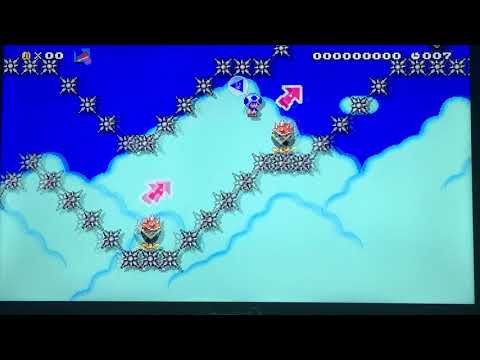 Mario Maker 2 Speedrun #12 Sky High Spikey Spin Jumps [20s]