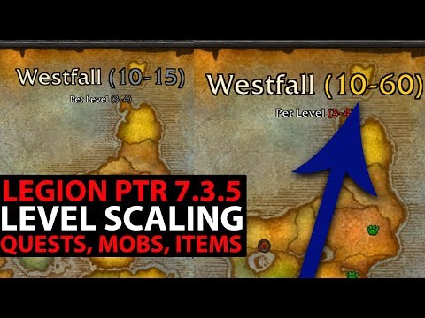 World Of Warcraft Legion PTR 7.3.5 - NEW LEVEL SCALING COMPARED - Old Zone Levels VS New!