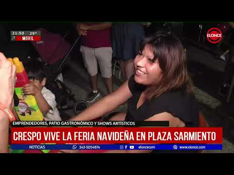Crespo vive la Feria Navideña en Plaza Sarmiento