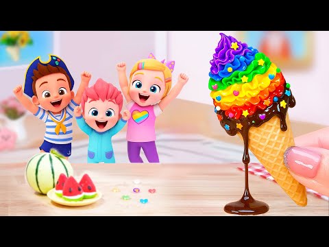 Amazing Rainbow Ice Cream 🍦🌈 How To Make Mini Rainbow Ice Cream Decorating Ideas ✨ Sweet Cake Master