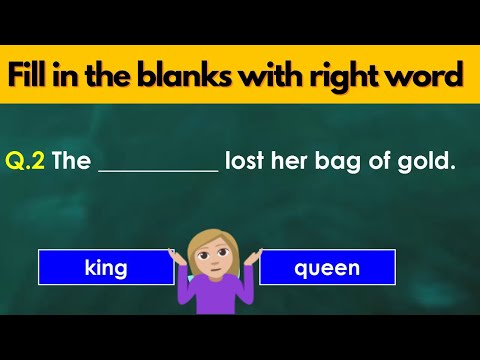 Fill in the blanks English  grammar quiz ( noun & gender ) test level: easy