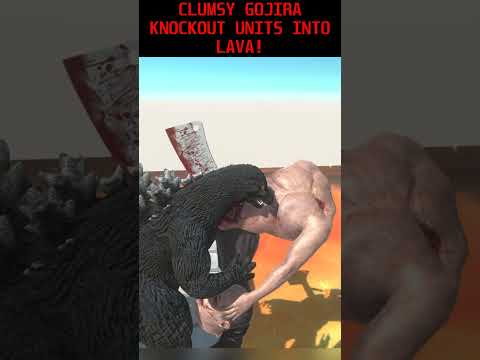 CLUMSY GOJIRA KNOCKOUT UNITS INTO LAVA! - ARBS #shorts