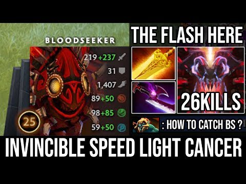 Max Speed Monster + Crazy Attack Invincible Bloodseeker Deleted Pro Huskar with Silver Edge - DotA 2