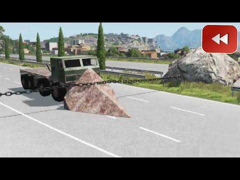 Reverse Cars vs Chain – BeamNG Drive#41