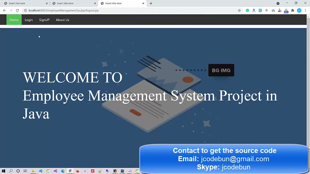 Employee Management Project in java Using JSP and Servlet || 2021