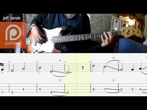 Sting - Shape of My Heart BASS COVER + PLAY ALONG TAB + SCORE