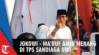 Jokowi-Ma'ruf Menang di TPS Sandiaga Uno