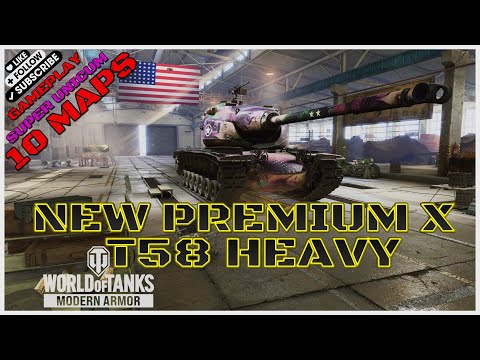 World of Tanks Console l New Premium X l T58 Heavy GAMEPLAY l 10 Maps l (created by JBMNT_SVK_)