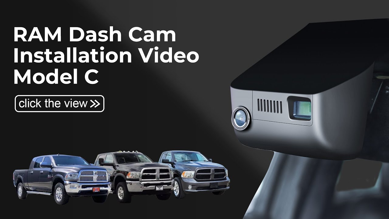 Dash Cam 021A(Model C) Video for RAM 4th Gen 1500/2500/3500 2013-2018,1500 Classic 2019-2024