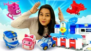 Valerias Spielzeug Kindergarten - Autorennen mit Robocars und Super Wings
