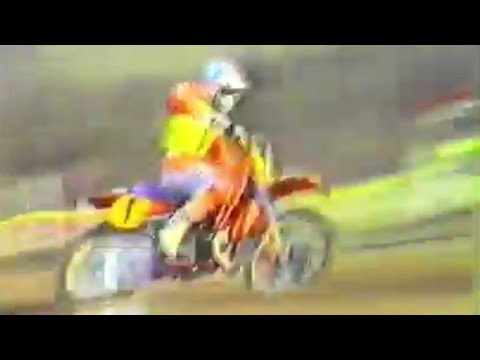 Classic British mx. 500cc championship motocross 1986 at lying. Dave Thorpe on the honda cr 500