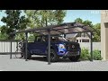 Arcadia 6400 carport 359x217x649 cm métal gris | video 1