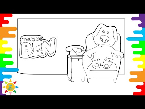 Talking Ben Coloring Page | How to Color Talking Ben | Elektronomia - Fire