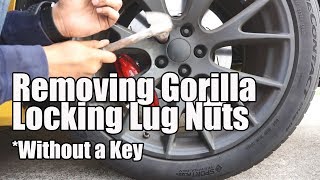 Removing Gorilla Locking lug nuts from my Procharged Scatpack. Without the key....