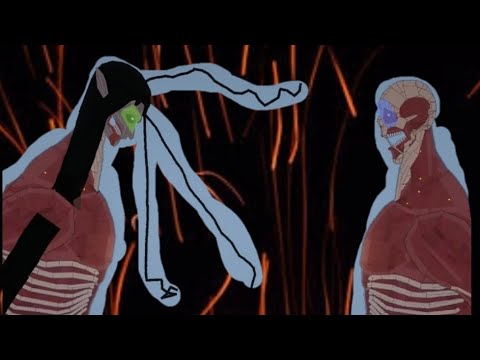 Eren colossal Titan vs Armin colossal titan (Aot final season melon Playground)