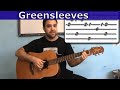 Tutorial: Greensleeves - Fingerstyle Guitar Lesson ...