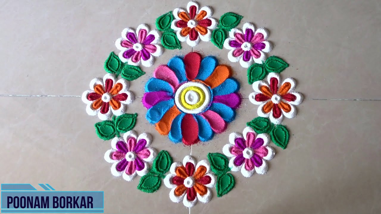 quick rangoli designs for beginners by poonam borkar